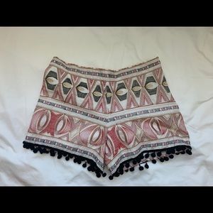 Embroidered Pom Pom Shorts